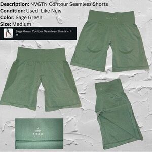 NVGTN Contour Seamless Shorts
Size: M
-Barely used, like brand new
-Sage Green